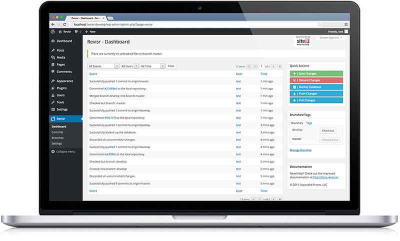 WordPress 的 Git 工具 Revisr