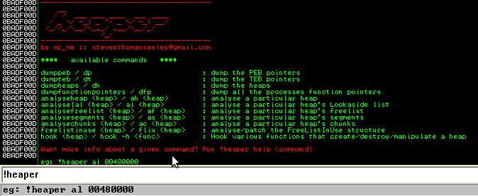 Windows内存堆分析工具 heaper