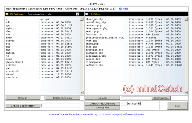 Web 的 FTP 应用 PHFTP