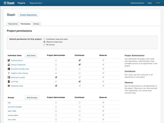 Git管理系统 Atlassian Stash